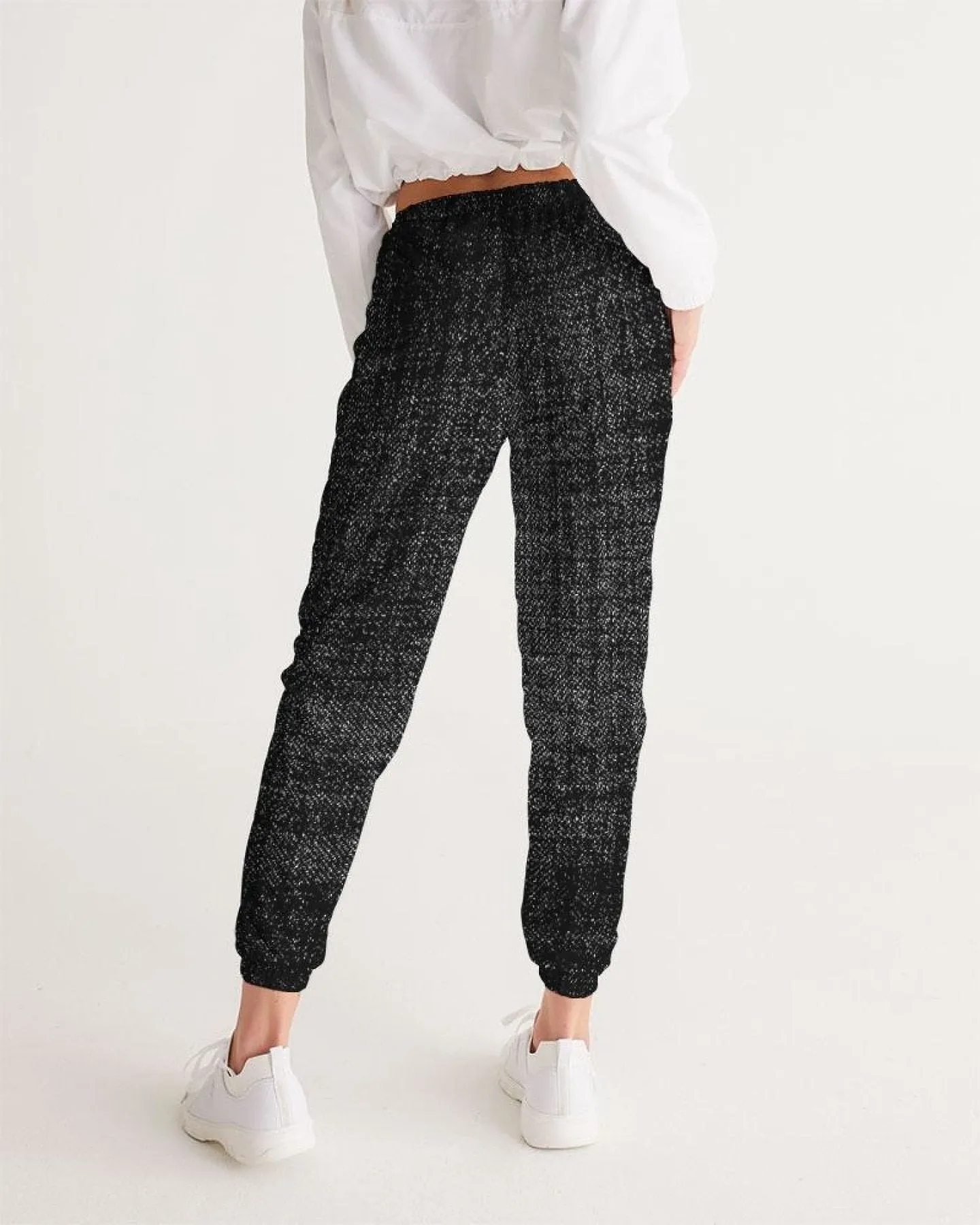 Black And Gray Distressed Style Track Pants