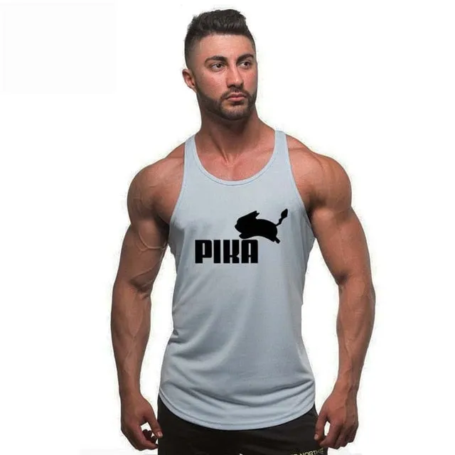 Bodybuilding Men Summer Fitness bodybuilding Hooded Tank Top fashion mens Crossfit clothing Loose breathable sleeveless shirts