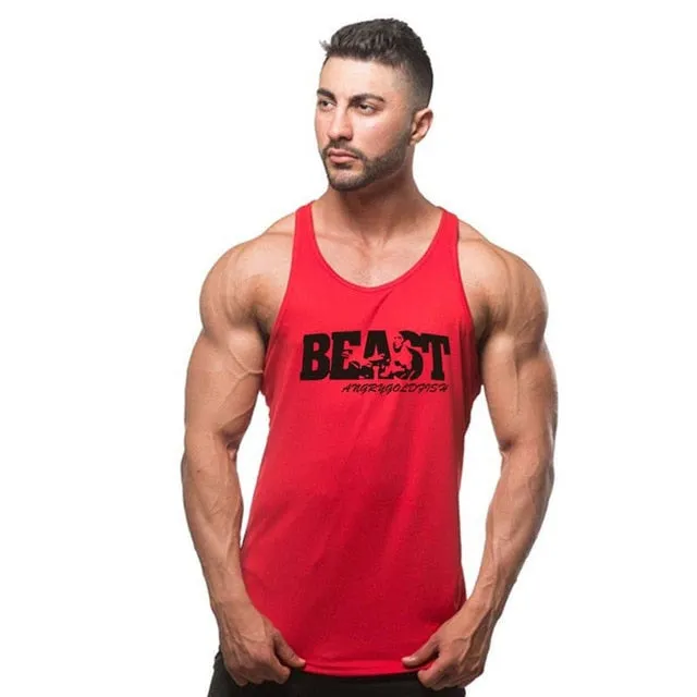 Bodybuilding Men Summer Fitness bodybuilding Hooded Tank Top fashion mens Crossfit clothing Loose breathable sleeveless shirts