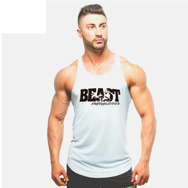 Bodybuilding Men Summer Fitness bodybuilding Hooded Tank Top fashion mens Crossfit clothing Loose breathable sleeveless shirts