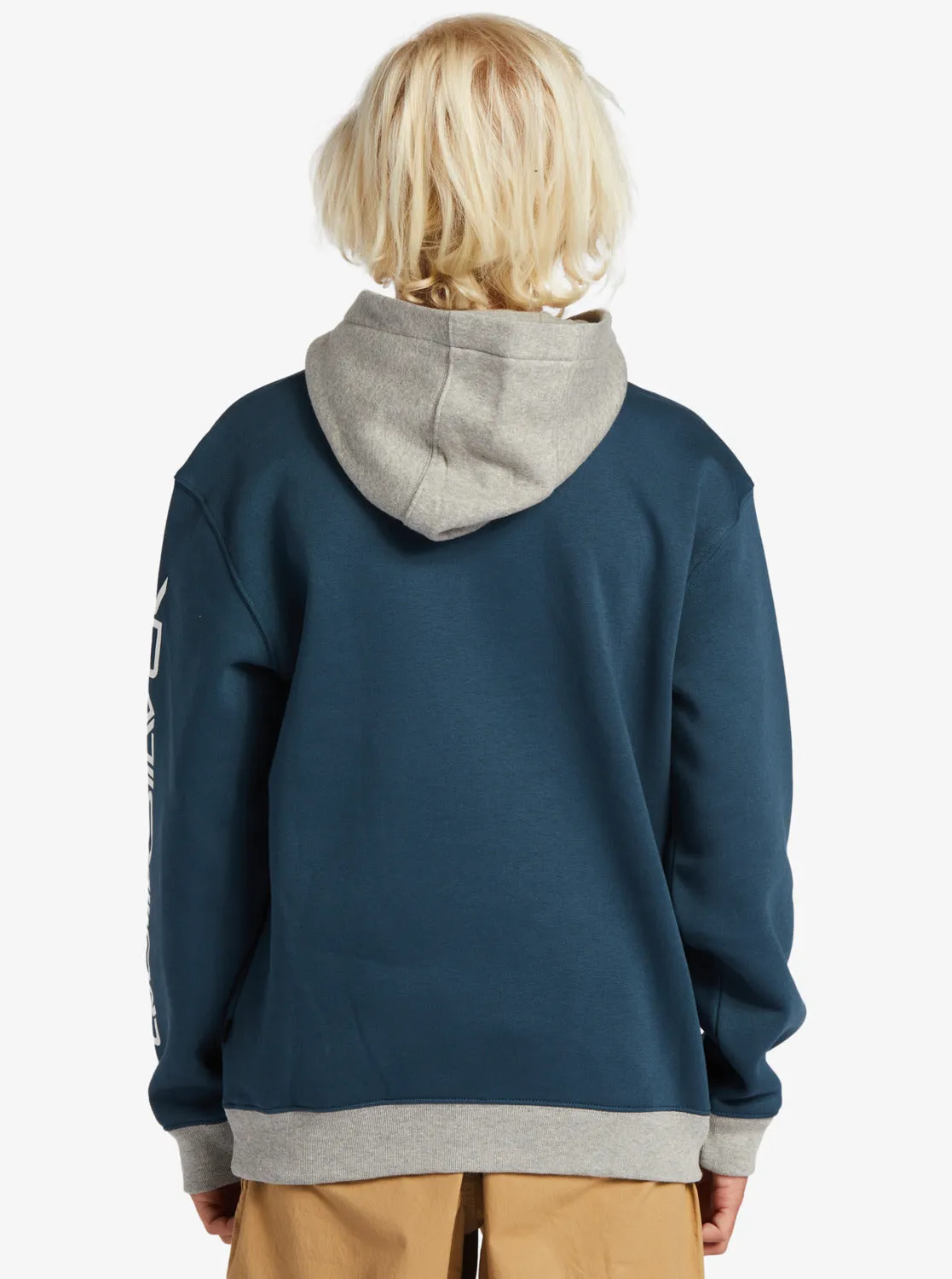 Boys 8-16 Omni Logo Block Hood Pullover Sweatshirt - Midnight Navy