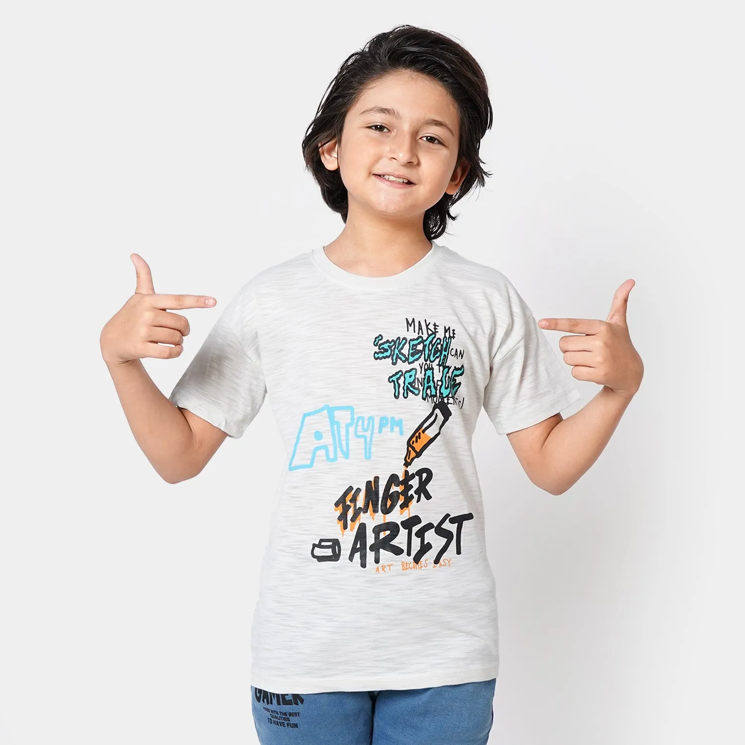 Boys T-Shirt New York Finger Artist