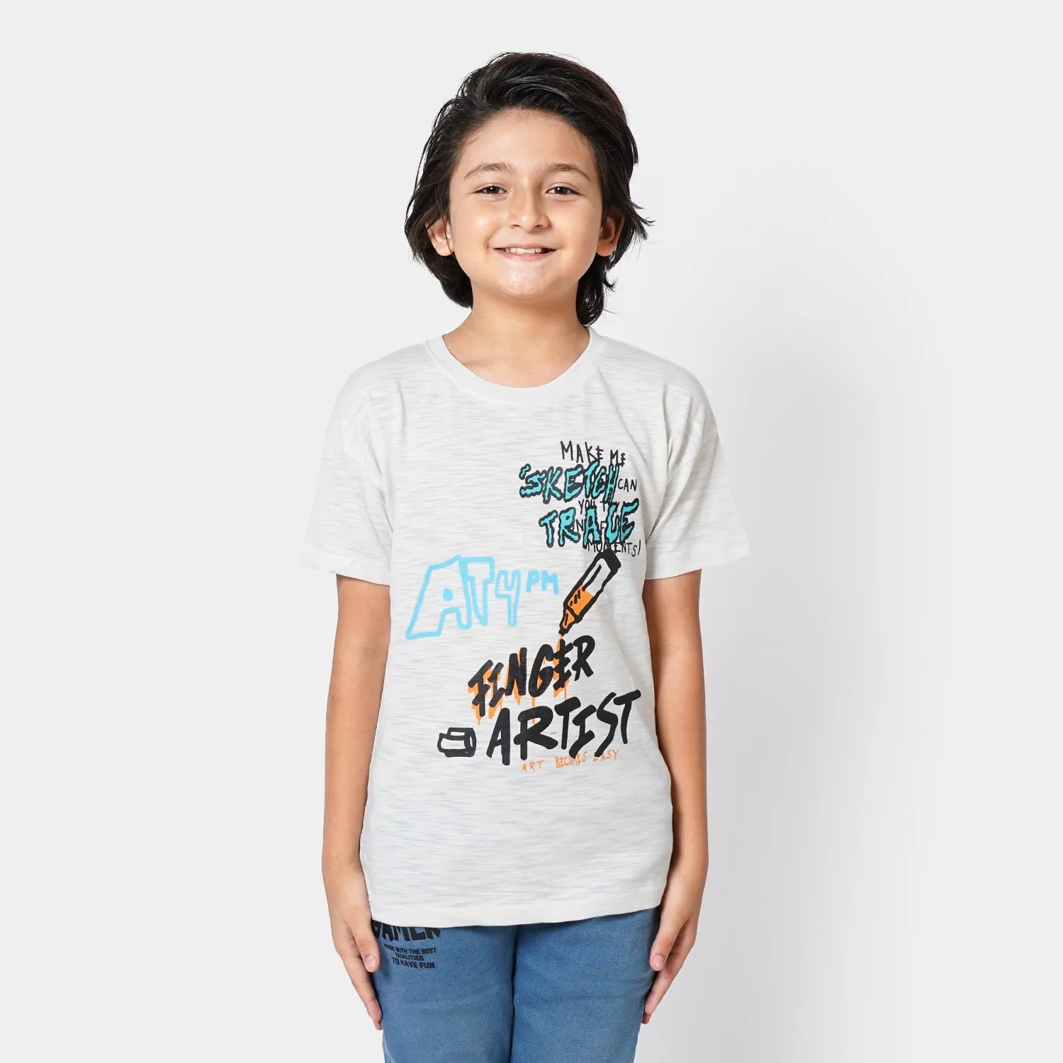 Boys T-Shirt New York Finger Artist