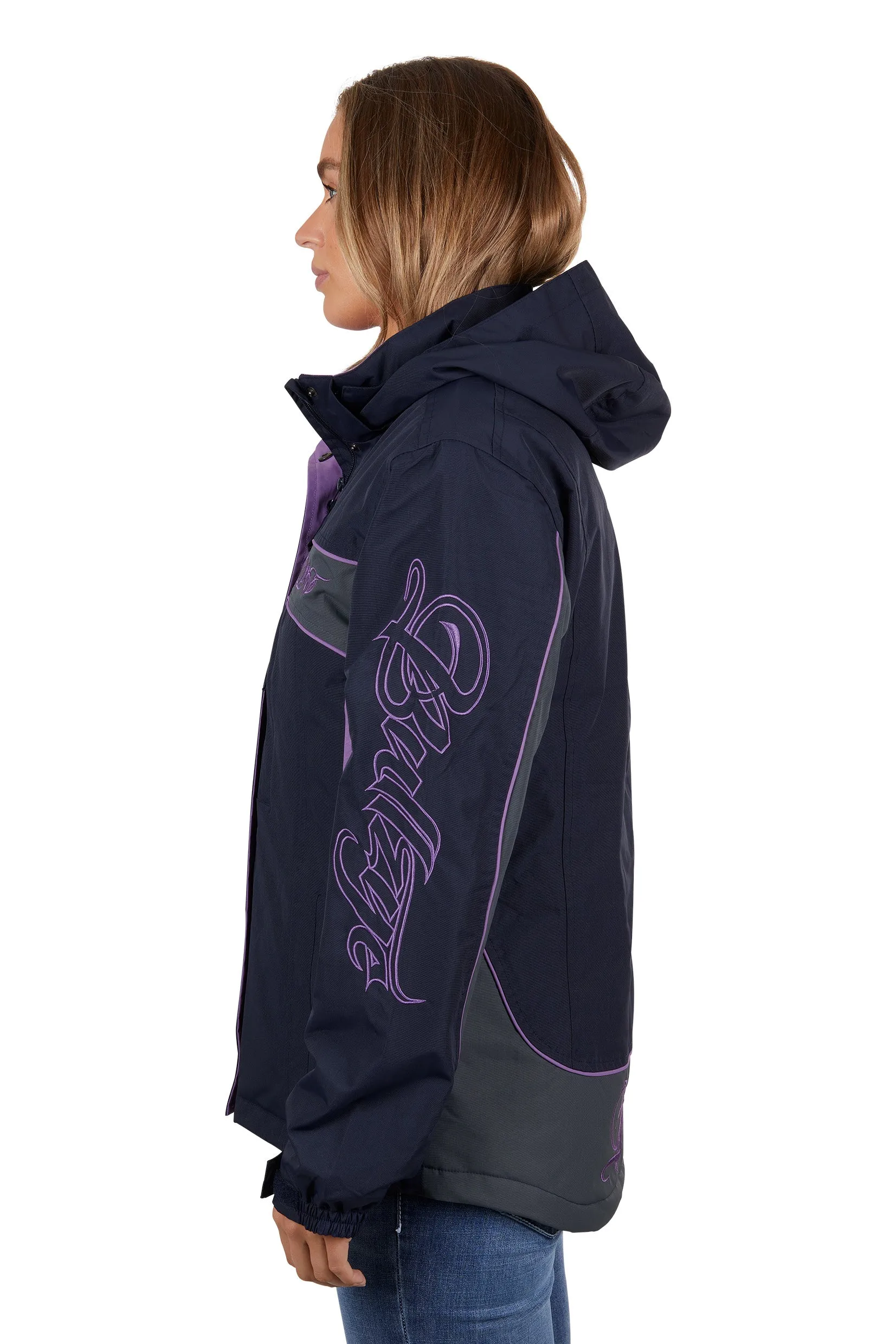 Bullzye Ladies Carla Jacket - Dark Navy/Purple - B4W2709057