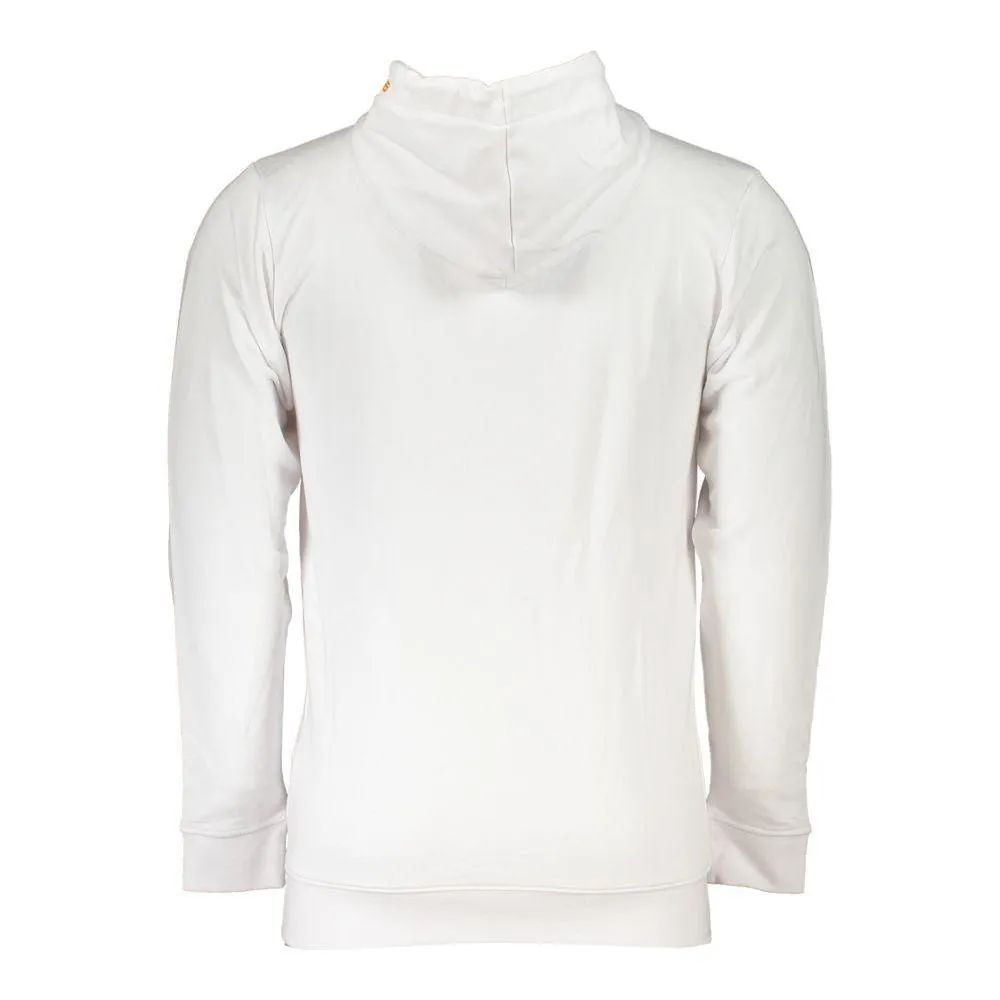 Cavalli Class White Cotton Mens Hooded Sweater