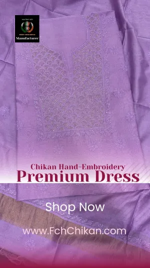 Chikan hand EMBROIDERED chanderi silk suits