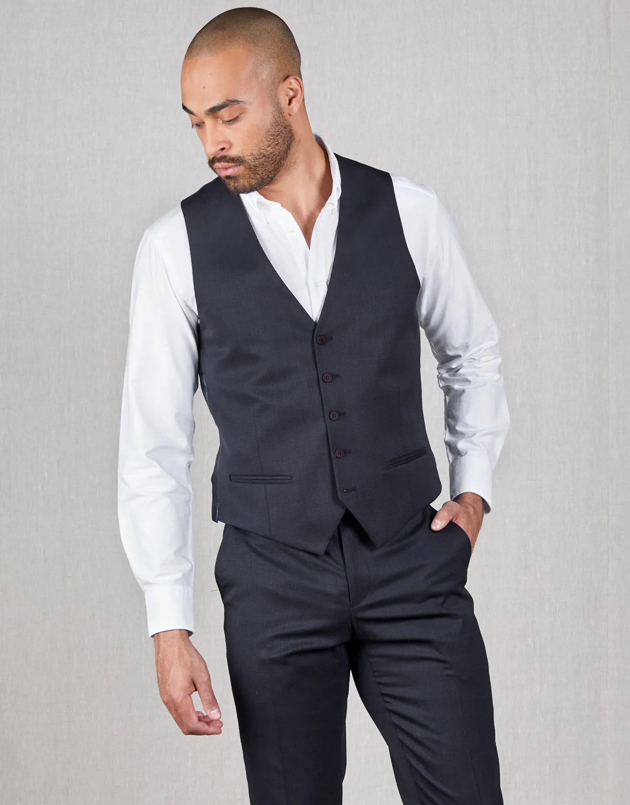 Churchill Navy Waistcoat