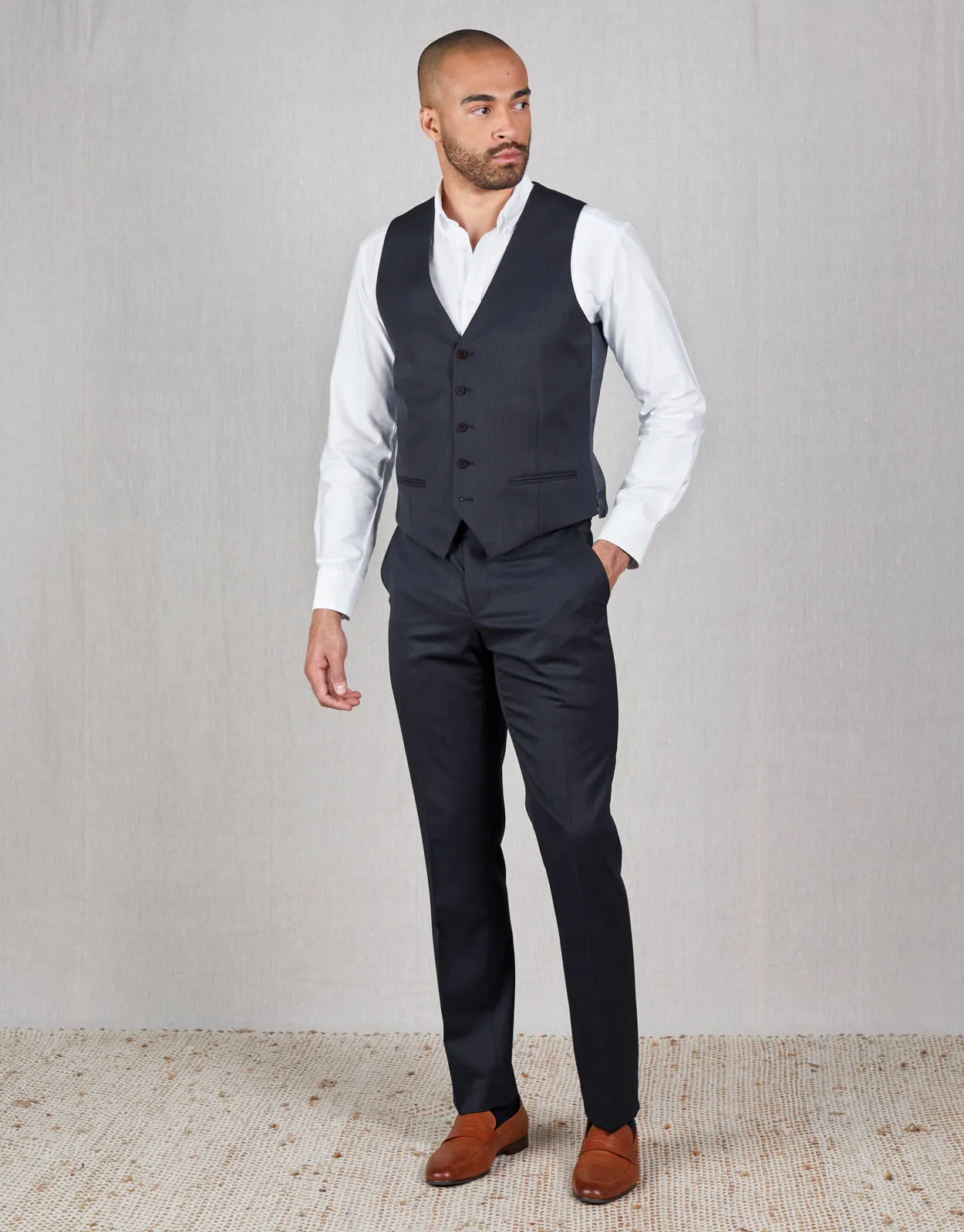 Churchill Navy Waistcoat