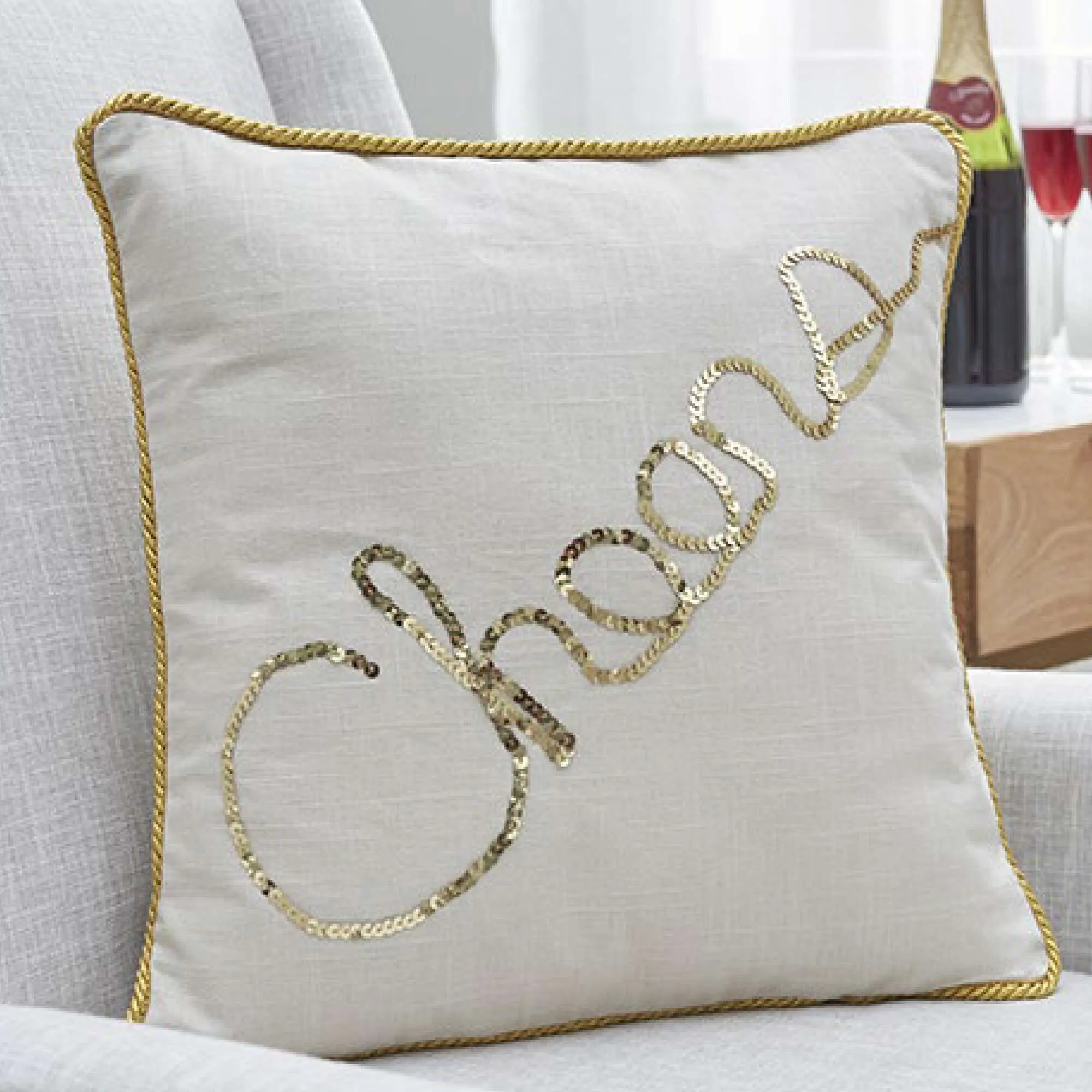 Coats & Clark Sewing Cheers Sequined Pillow