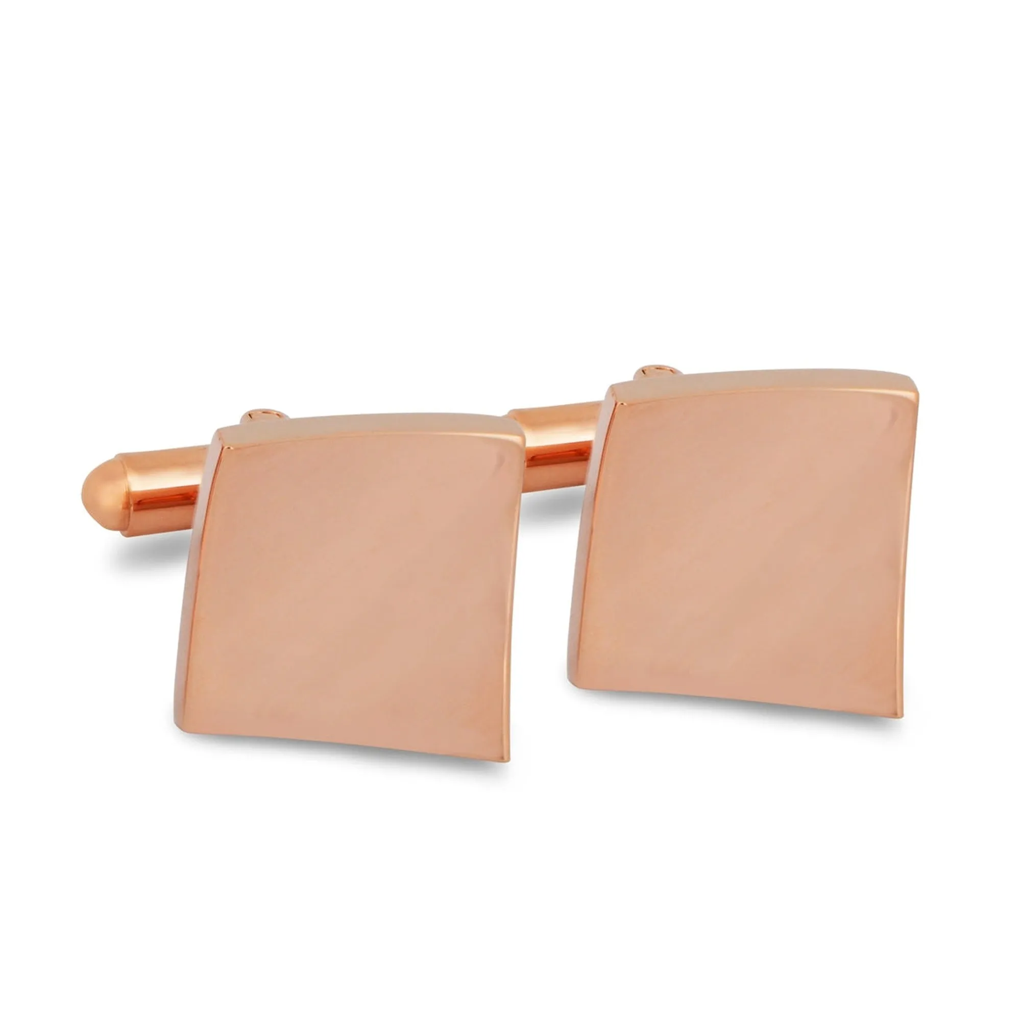 Concaved Square Cufflinks in Rose Gold (Online Exclusive)