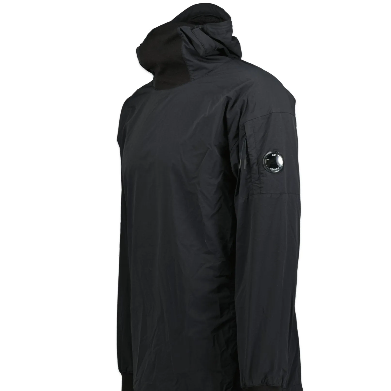 CP COMPANY Hooded Nylon Stretch Double Jacket Black