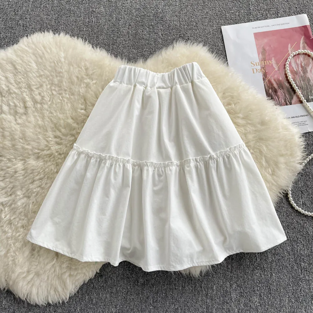 Cute A line flower skirt     S435