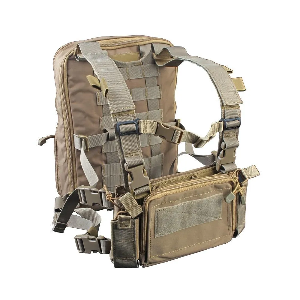 Flat Pack D3 Chest Rig Hydration Backpack Set