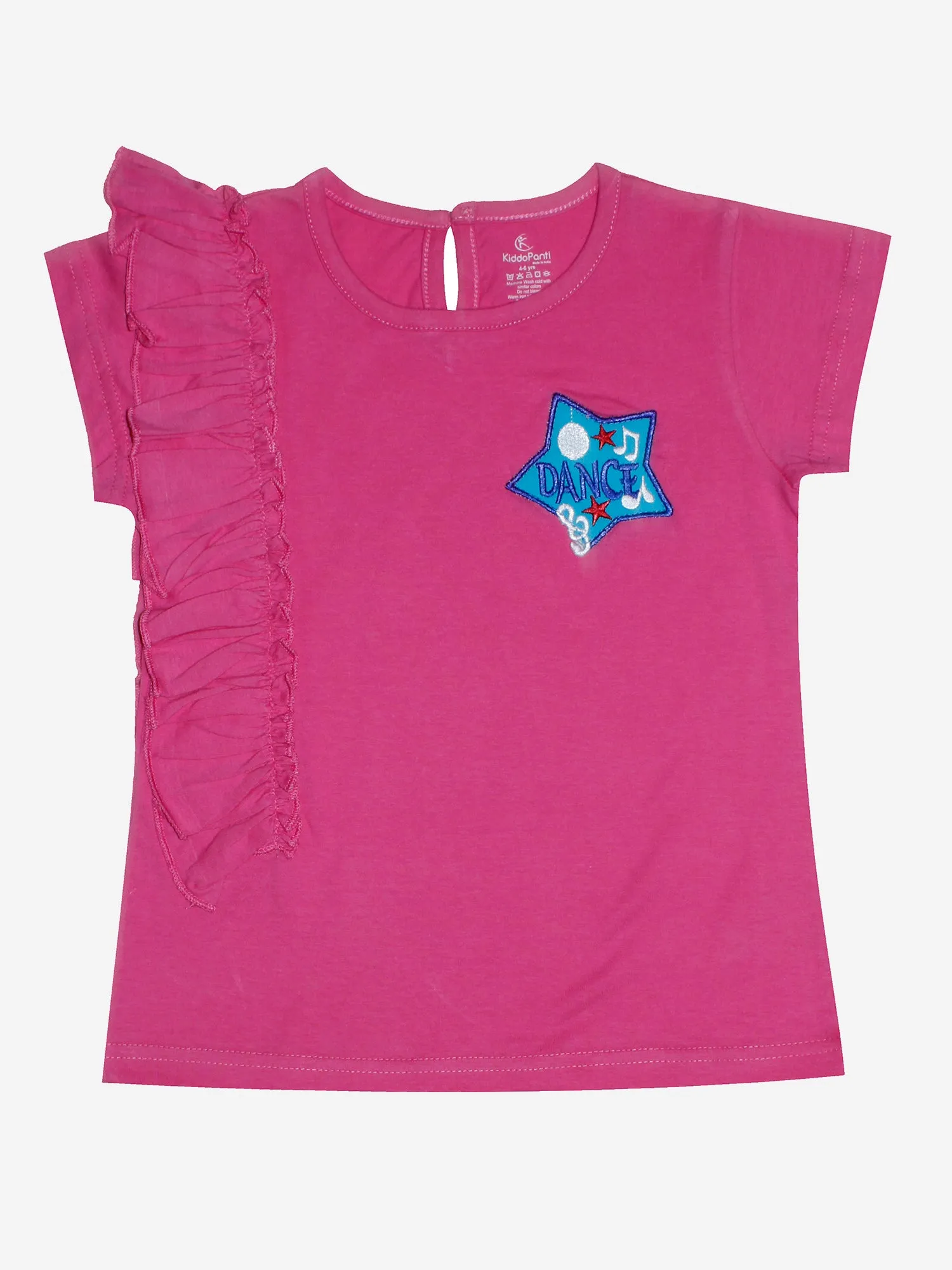 Girls Frill Tee With Badge