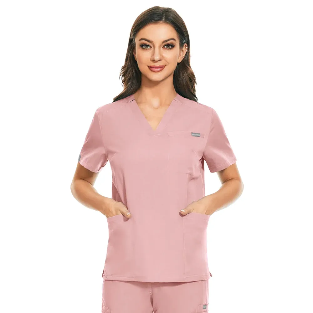 HC - Elastic Scrub Set: Comfortable medical uniform with top and pants for nurses and doctors