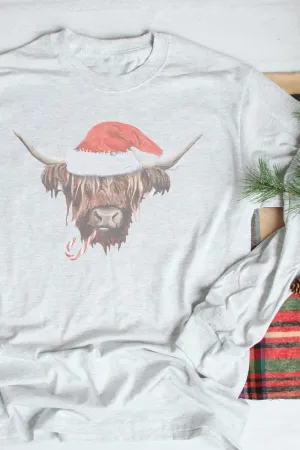 Highland Cow Christmas Unisex Dri-Power Long-Sleeve 50/50 Tee