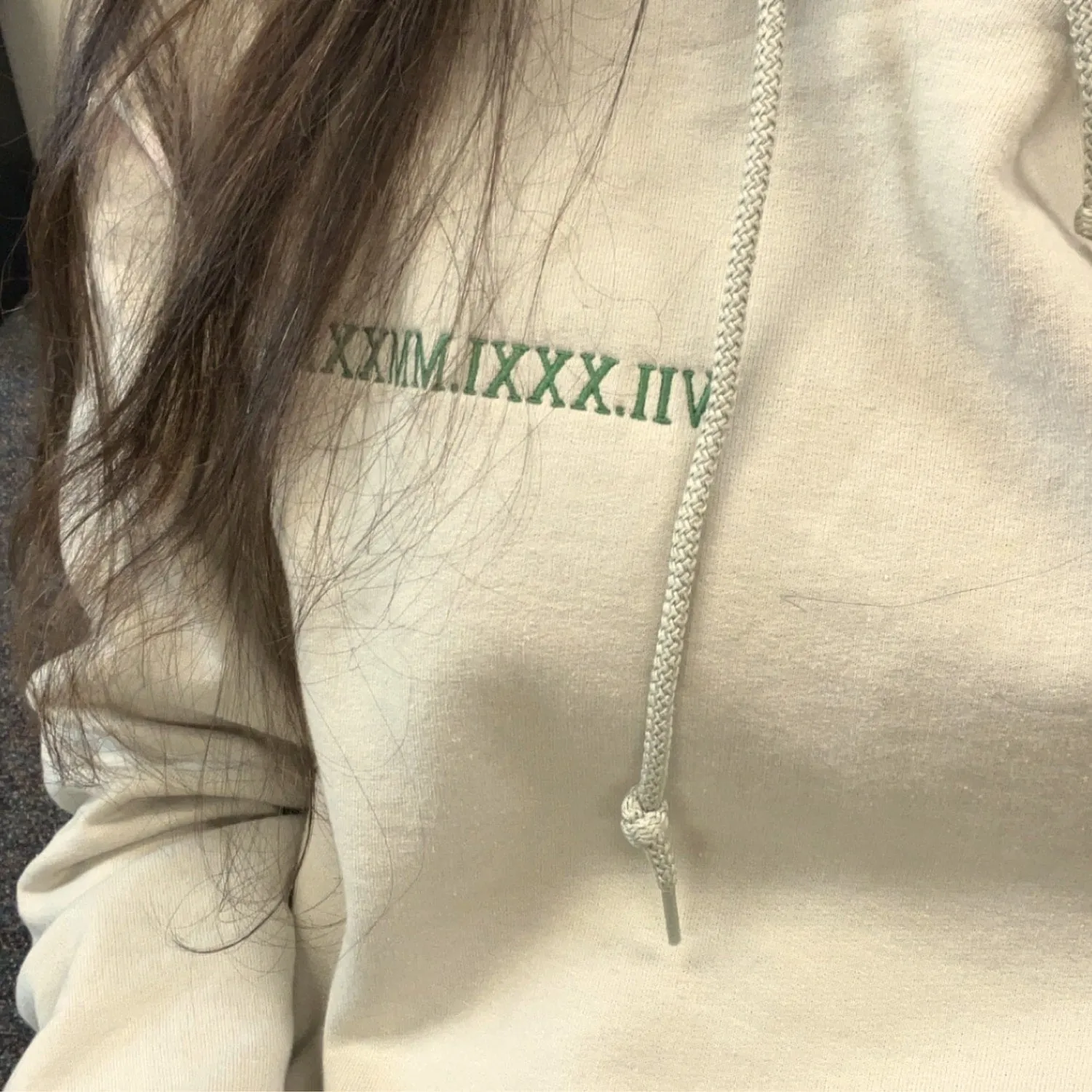 His and Hers Matching Hoodies Gift, Custom Embroidered Roman Numeral Sweatshirt, Hoodie Gift