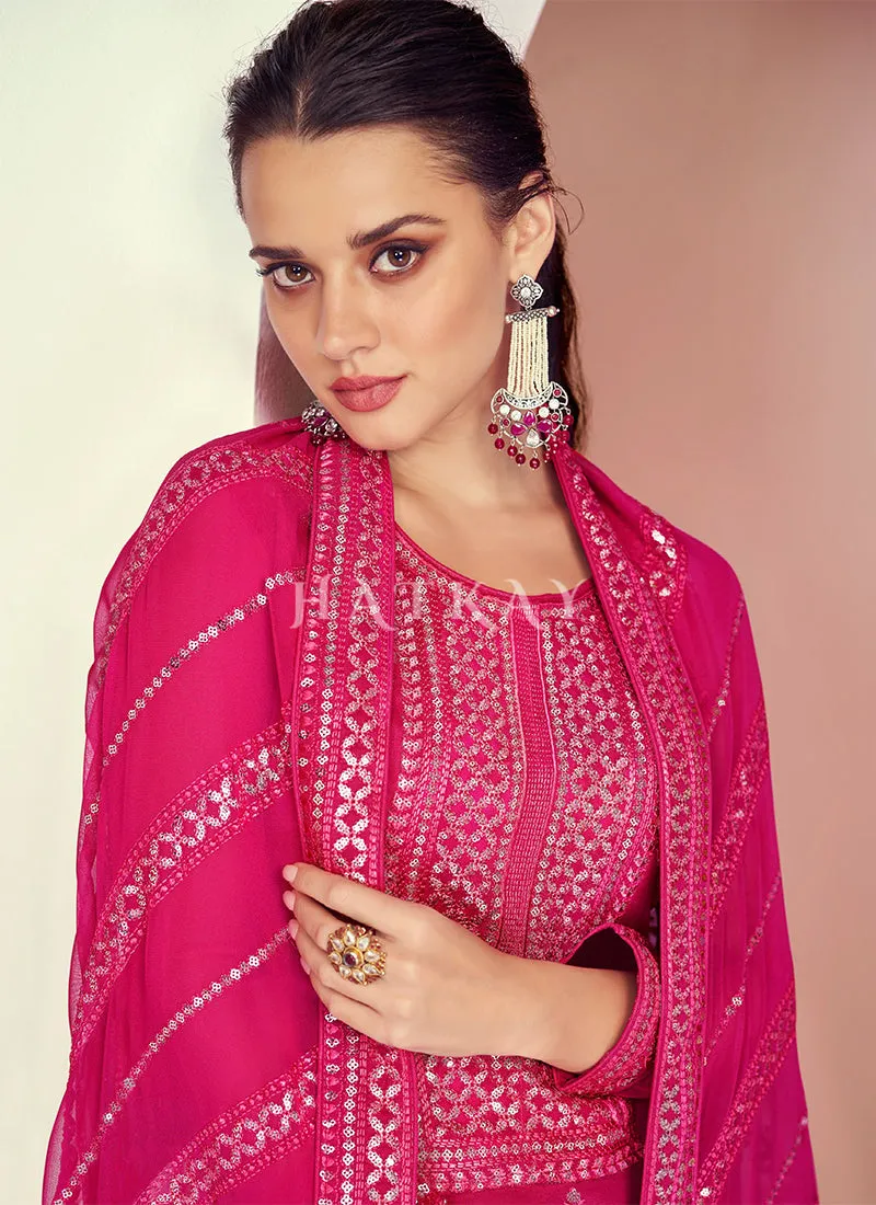 Hot Pink Traditional Pakistani Salwar Kameez