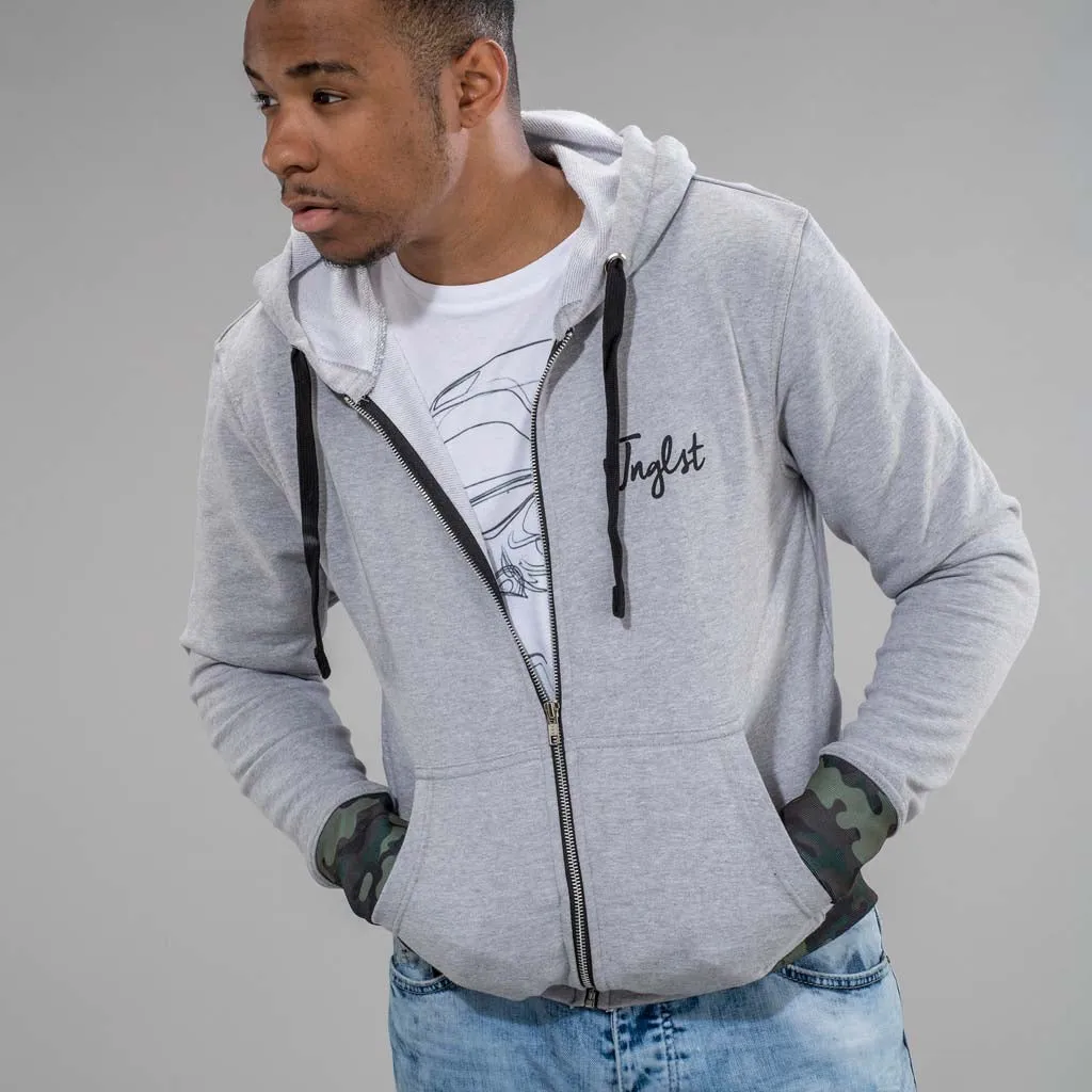 Jnglst King Grey Zip Hoodie