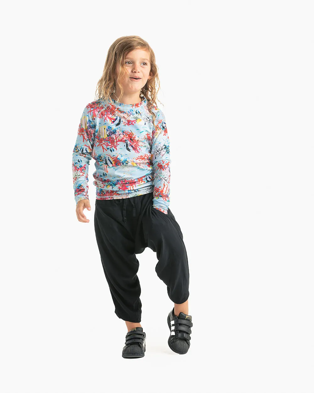 Kids Black Harem Pants