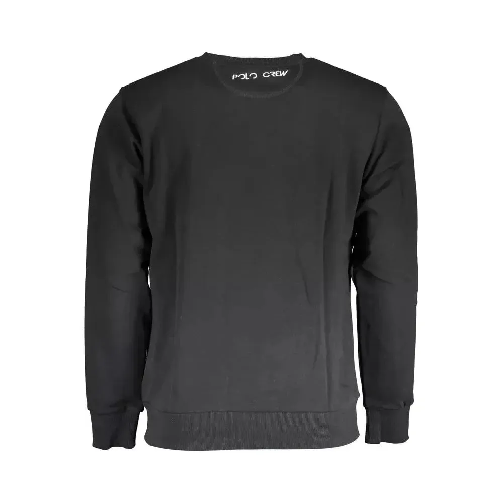 La Martina Black Cotton Men Sweater