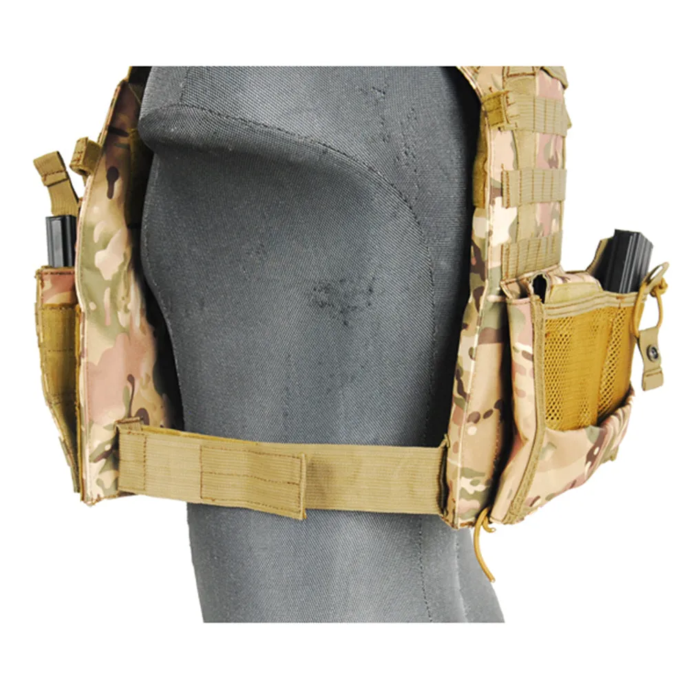 Lancer Tactical 69T4 MOLLE Plate Carrier Vest w/ Triple Mag Pouch Insert