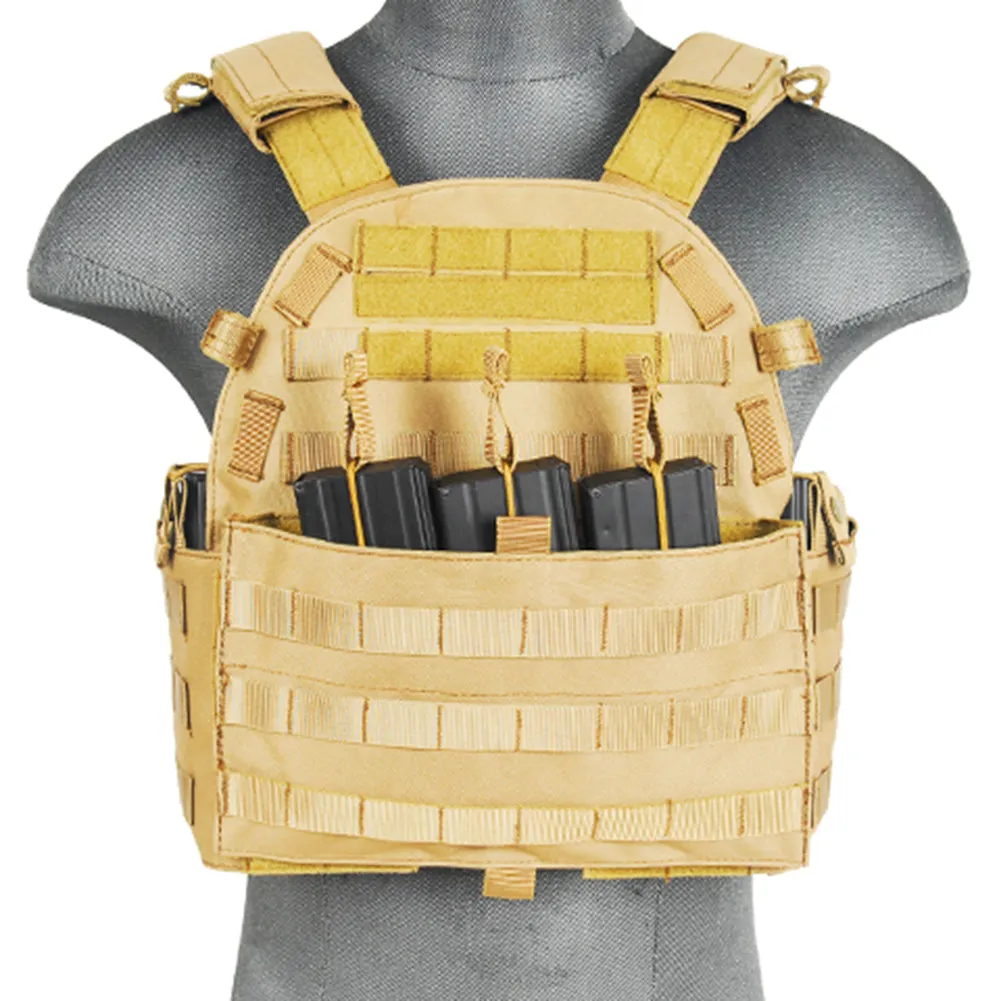 Lancer Tactical 69T4 MOLLE Plate Carrier Vest w/ Triple Mag Pouch Insert