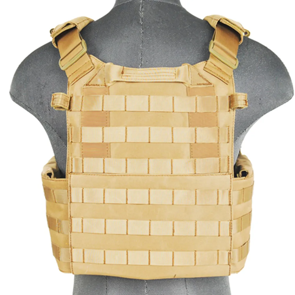 Lancer Tactical 69T4 MOLLE Plate Carrier Vest w/ Triple Mag Pouch Insert