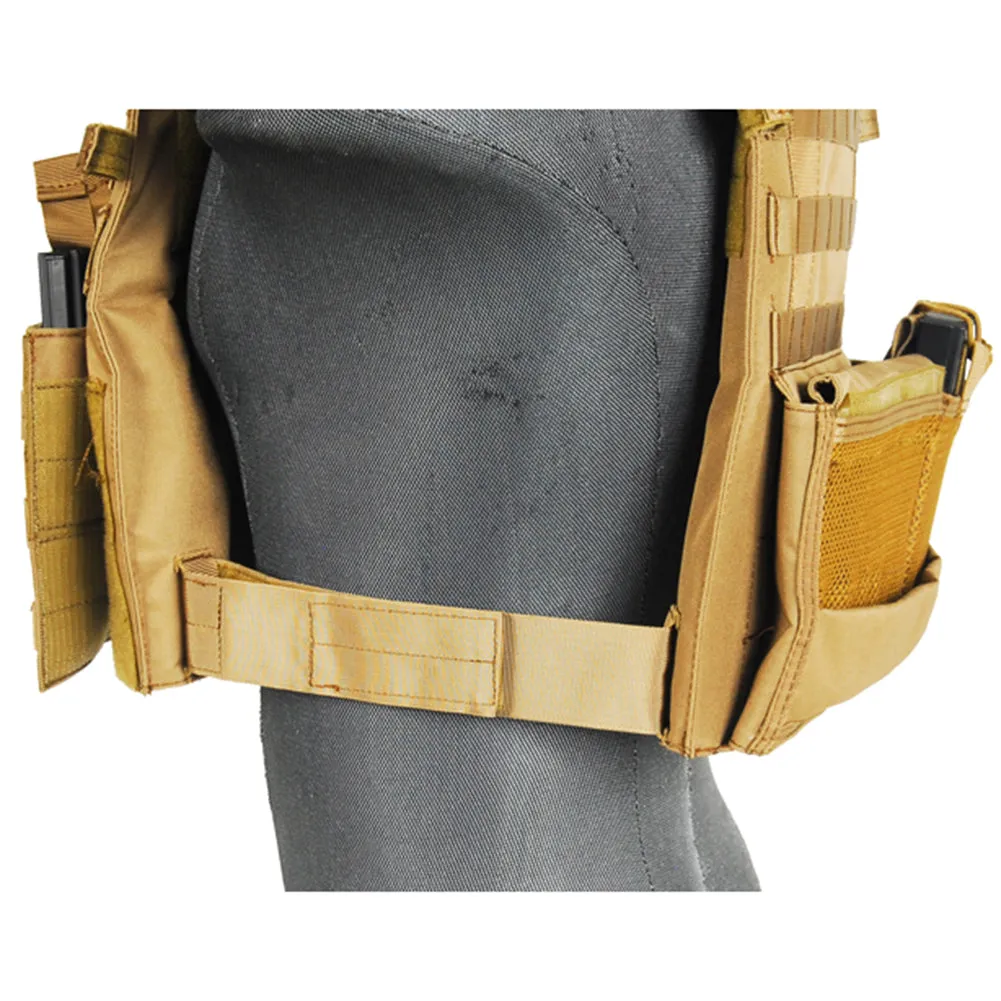 Lancer Tactical 69T4 MOLLE Plate Carrier Vest w/ Triple Mag Pouch Insert