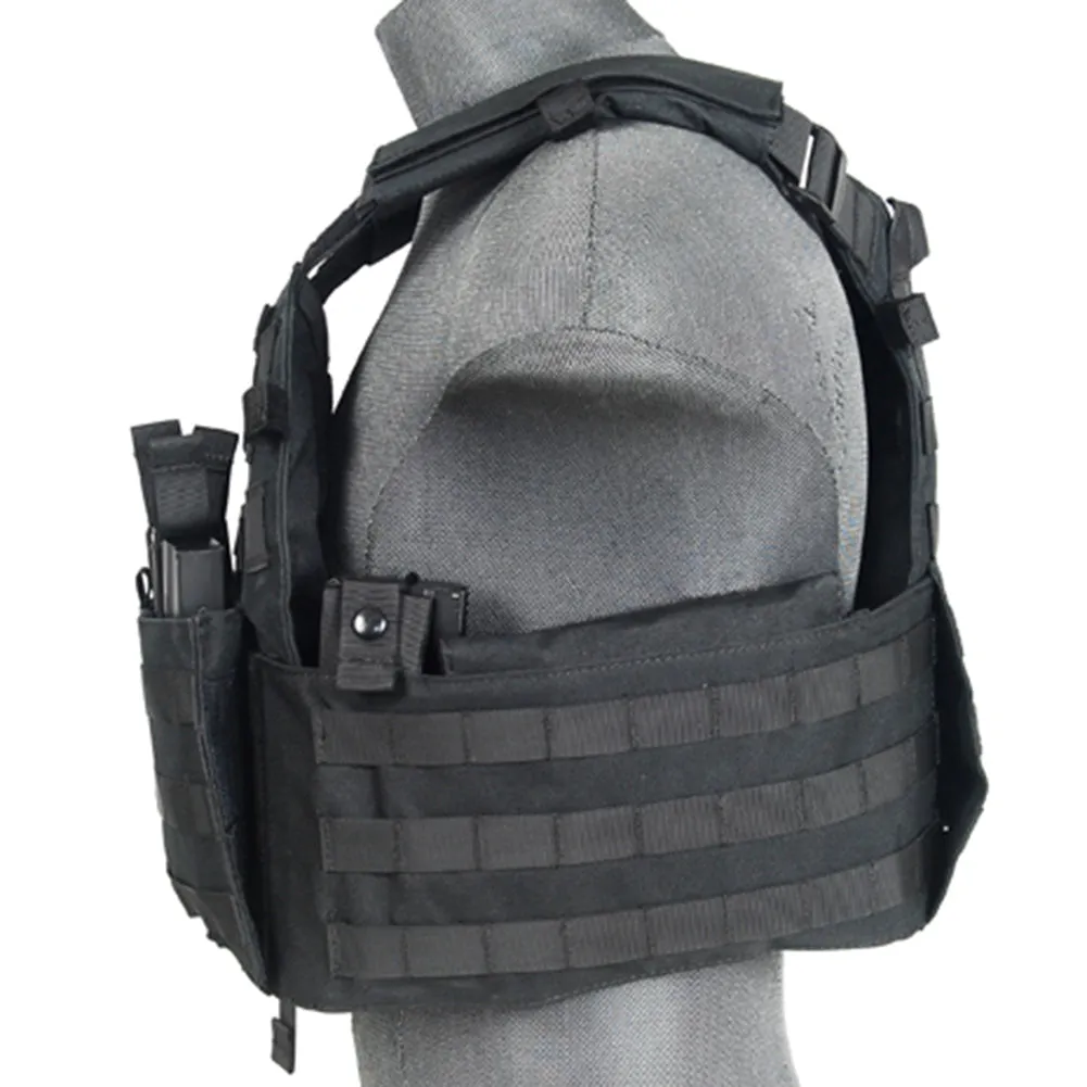 Lancer Tactical 69T4 MOLLE Plate Carrier Vest w/ Triple Mag Pouch Insert