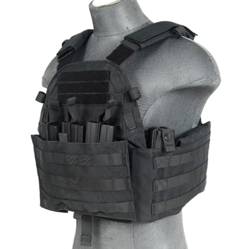 Lancer Tactical 69T4 MOLLE Plate Carrier Vest w/ Triple Mag Pouch Insert