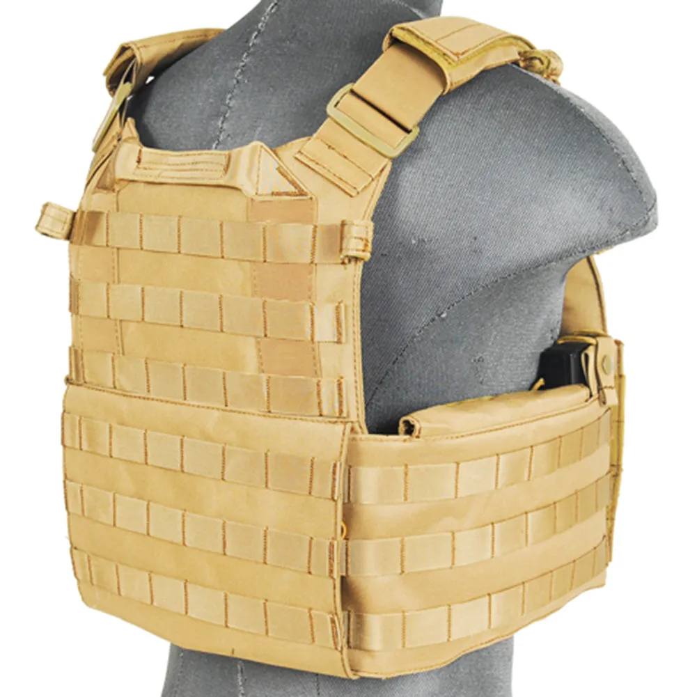 Lancer Tactical 69T4 MOLLE Plate Carrier Vest w/ Triple Mag Pouch Insert