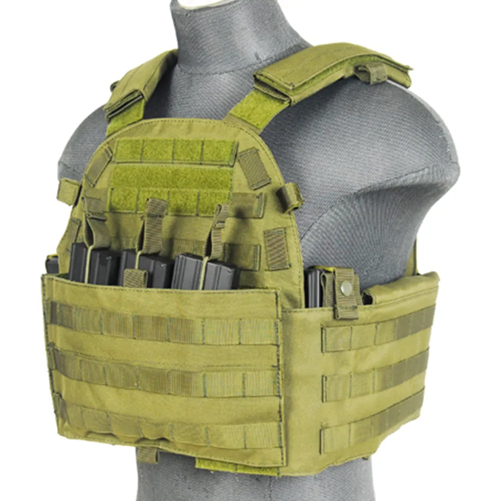 Lancer Tactical 69T4 MOLLE Plate Carrier Vest w/ Triple Mag Pouch Insert