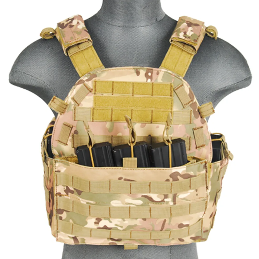 Lancer Tactical 69T4 MOLLE Plate Carrier Vest w/ Triple Mag Pouch Insert