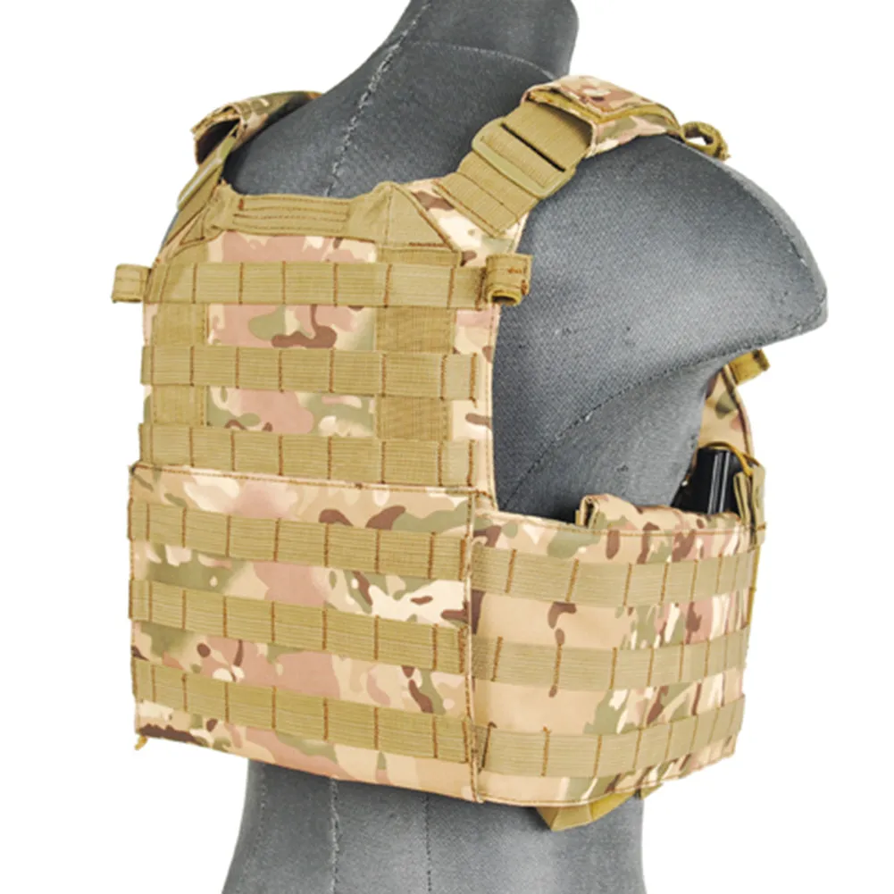 Lancer Tactical 69T4 MOLLE Plate Carrier Vest w/ Triple Mag Pouch Insert