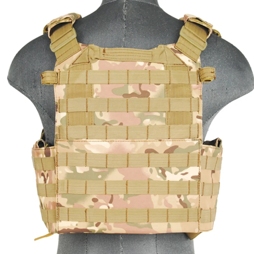 Lancer Tactical 69T4 MOLLE Plate Carrier Vest w/ Triple Mag Pouch Insert