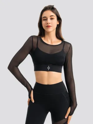 Long-sleeved Breathable Sports Bra