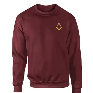 Master Mason Blue Lodge Sweatshirt - Soft Cotton Golden Emblem