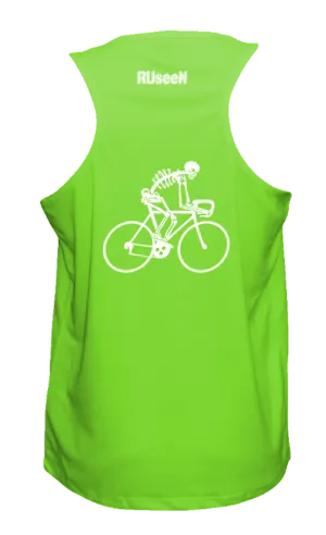 Men's Reflective Tank Top - Road Bike Skeleton