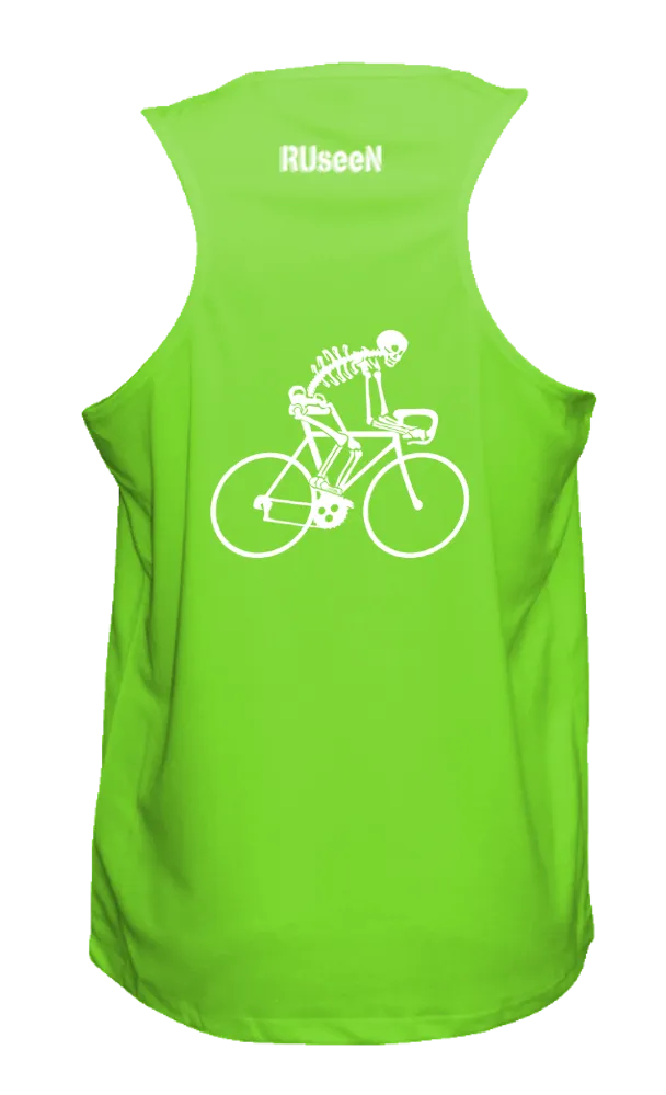 Men's Reflective Tank Top - Road Bike Skeleton