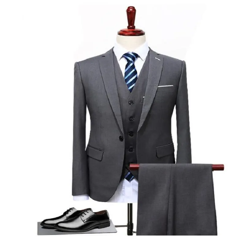 Men's Slim Fit Casual 3 Piece Suit