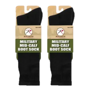 Mid-Calf Military Boot Socks [2-Pack]