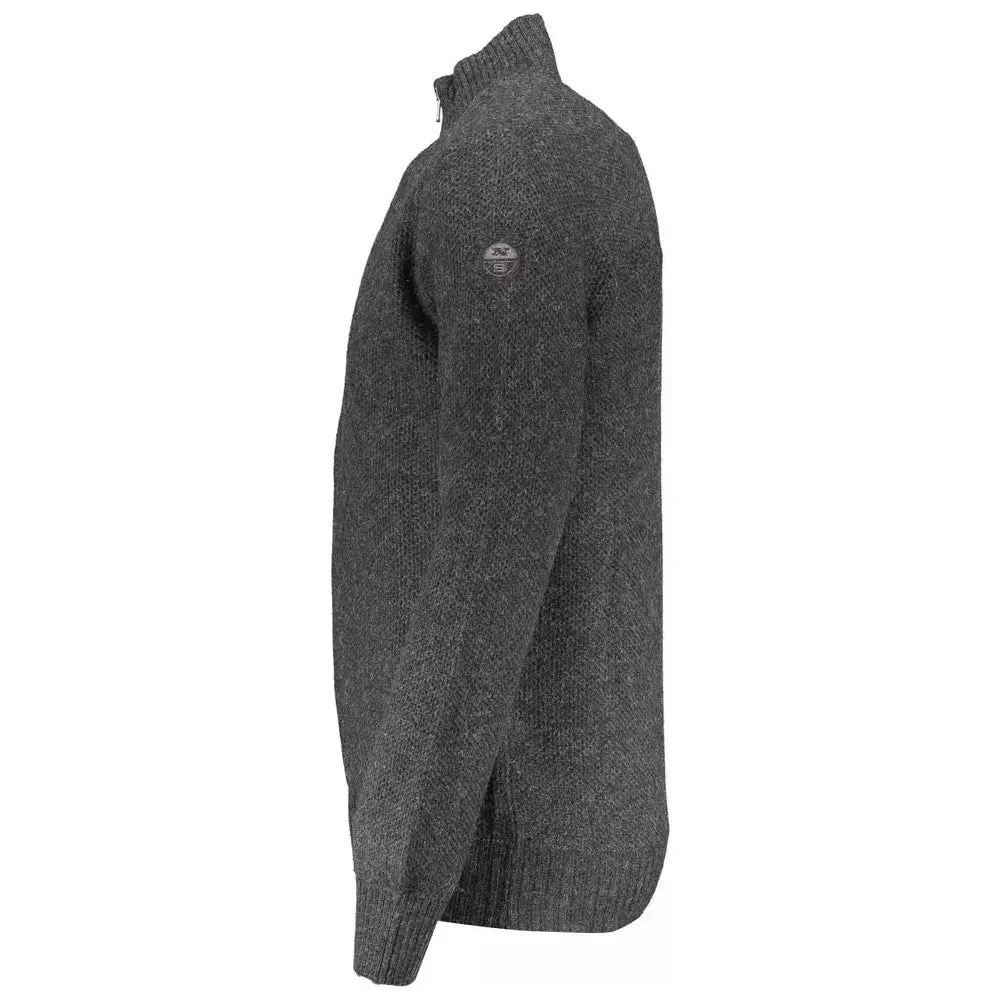 North Sails Gray Wool Men Cardigan