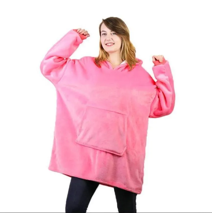 One Size Soft Plush Blanket Outdoor Wool Hoodie