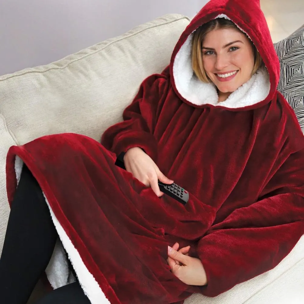 One Size Soft Plush Blanket Outdoor Wool Hoodie