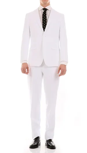 Oslo White Slim Fit Notch Lapel 2 Piece Suit