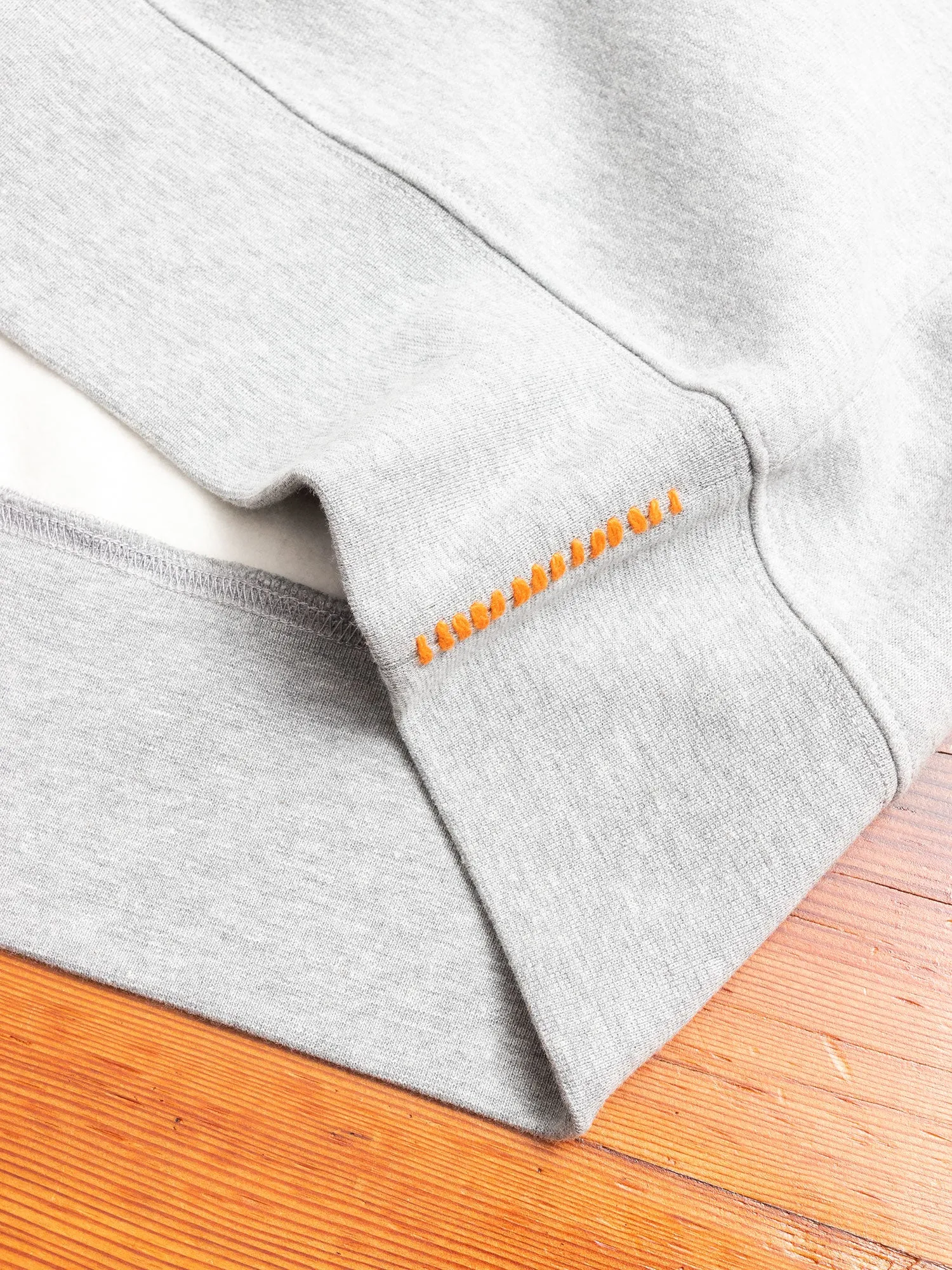 "Shrike" Embroidered Crewneck Sweater in Grey