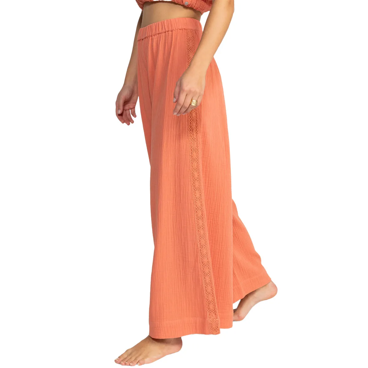 Roxy Women's Golden Tropic Wide Leg Beach Pants