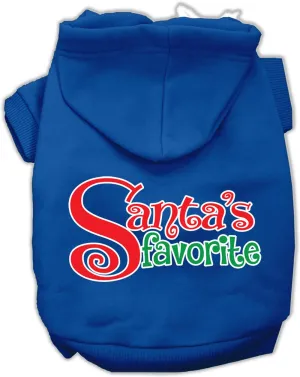 Santas Favorite Screen Print Pet Hoodie Blue Xxl (18)