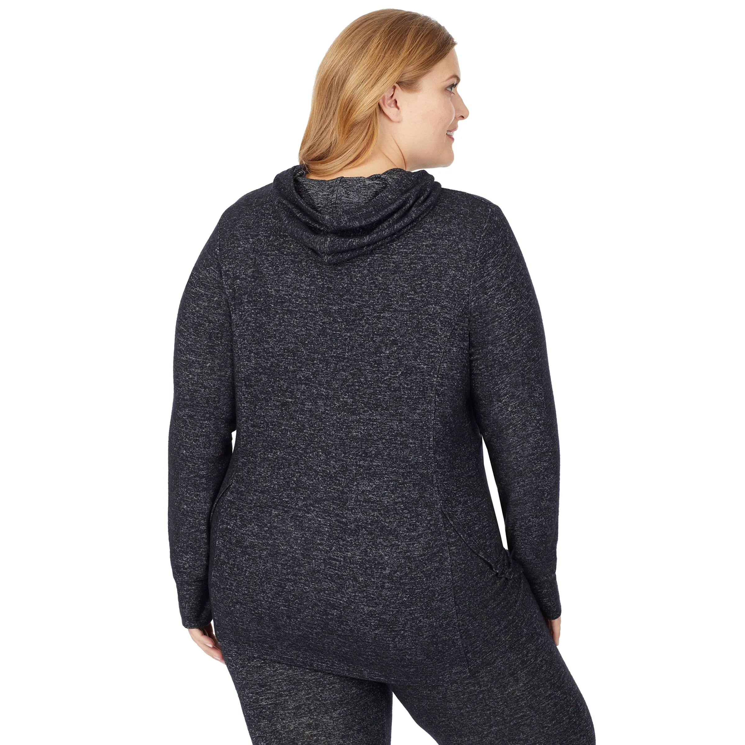 SoftKnit Long Sleeve Tunic Hoodie PLUS